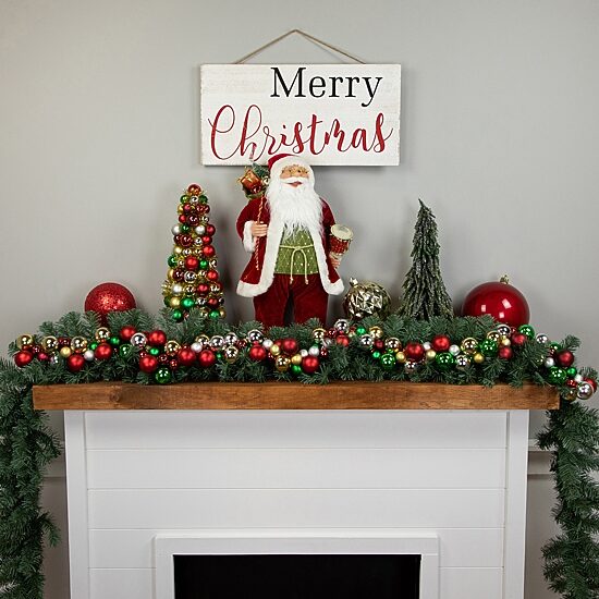 Northlight 6ft 2-Finish Ball Christmas Indoor Garland