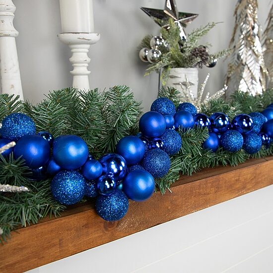 Northlight 6ft 3-Finish Shatterproof Christmas Indoor Garland