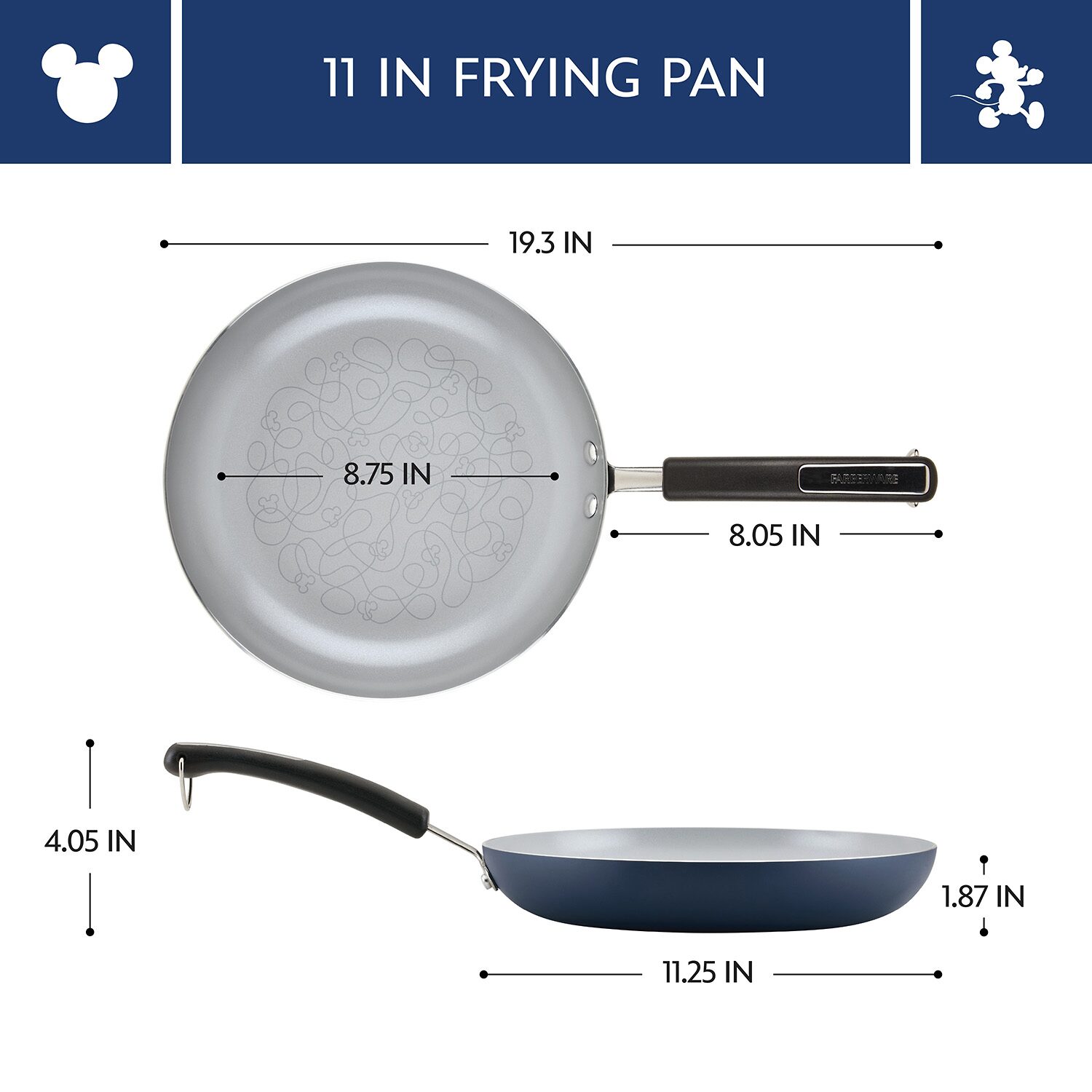 Farberware Disney Bon Voyage Ceramic 11" Frying Pan