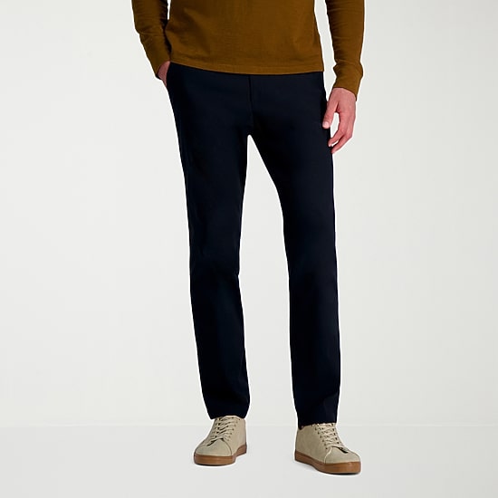 Haggar Life Khaki Flex Mens Comfort Waistband Straight Fit Flat Front Pant