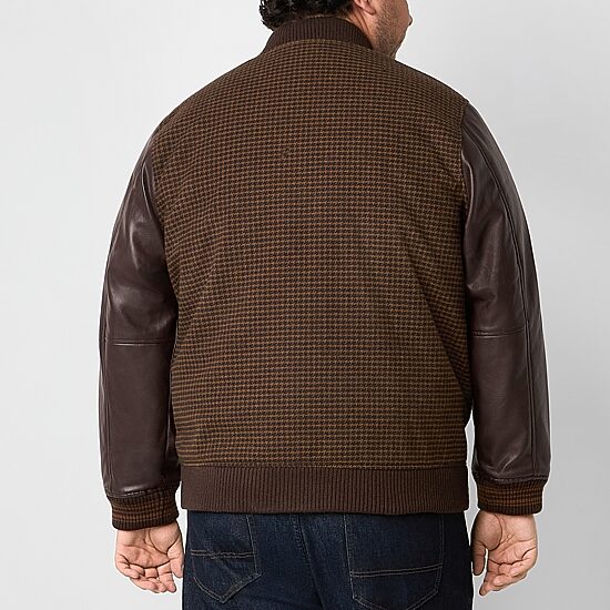 Shaquille O'Neal XLG™ Houndstooth Mens Big and Tall Varsity Jacket
