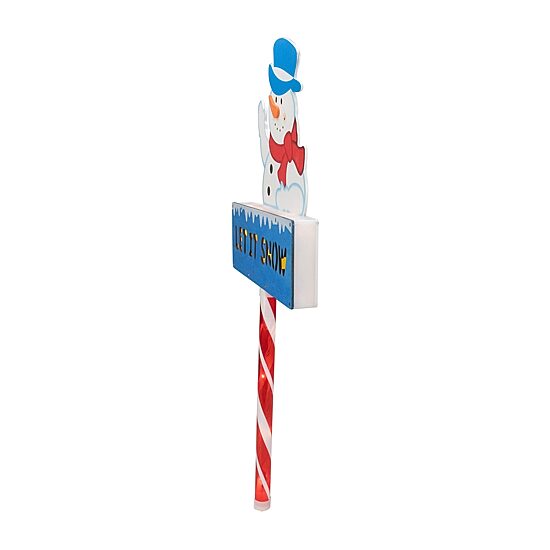 Northlight Lighted Snowman  Lawn Stake Christmas Yard Art