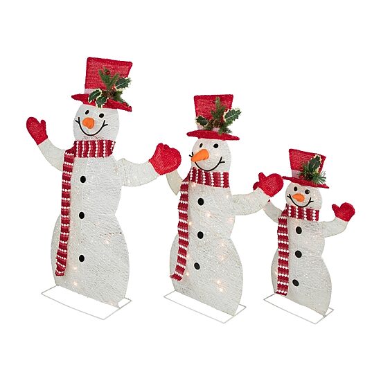 Northlight Led Family Of Snowmen Christmas Yard Art