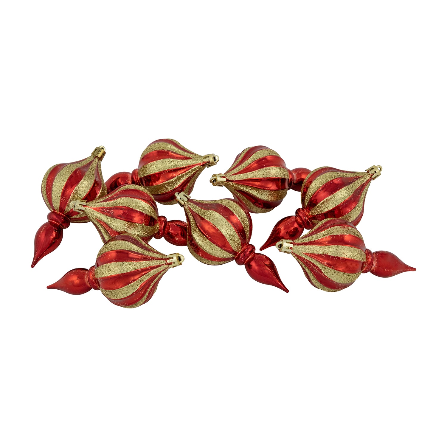Northlight 4.75in Finial 8-pc Christmas Ornament