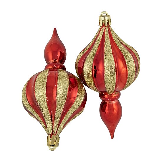 Northlight 4.75in Finial 8-pc Christmas Ornament