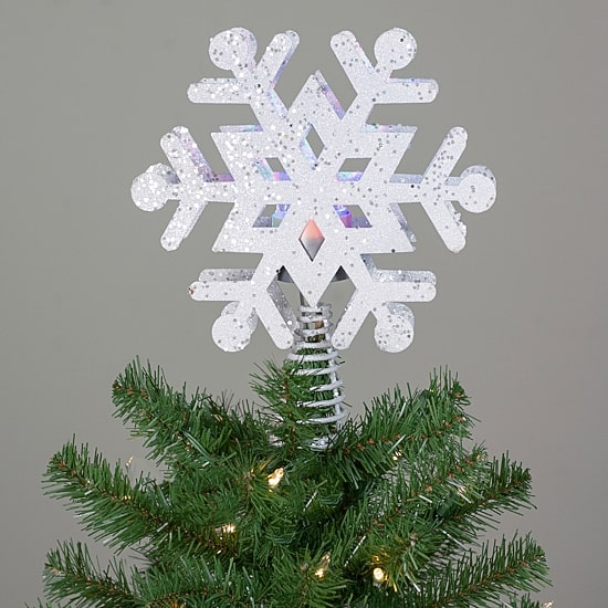 Northlight 12in Prelit Snowflake Christmas Tree Topper