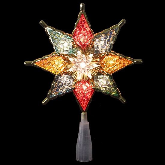 Northlight Pre-Lit Crystal 8-Point Star Christmas Tree Topper