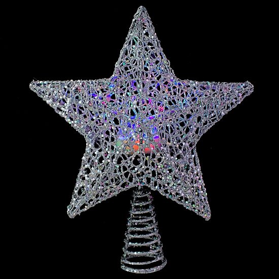 Northlight Led Silver Star Christmas Tree Topper