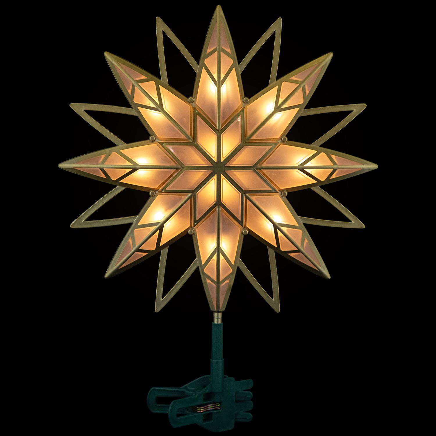 Northlight Prelit Frosted Star Christmas Tree Topper