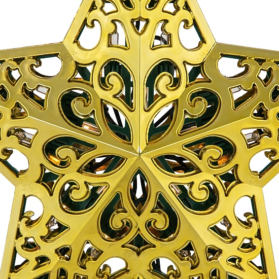 Northlight 9.5in Led Gold Star Christmas Tree Topper
