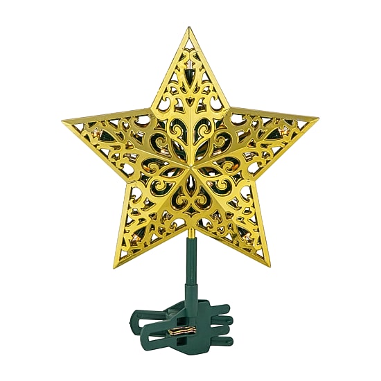 Northlight 9.5in Led Gold Star Christmas Tree Topper