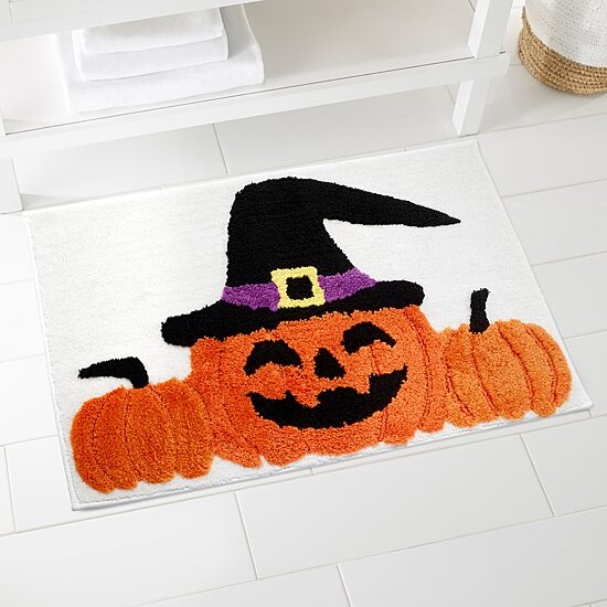Avanti Pumpkin Witch Hat Bath Rug