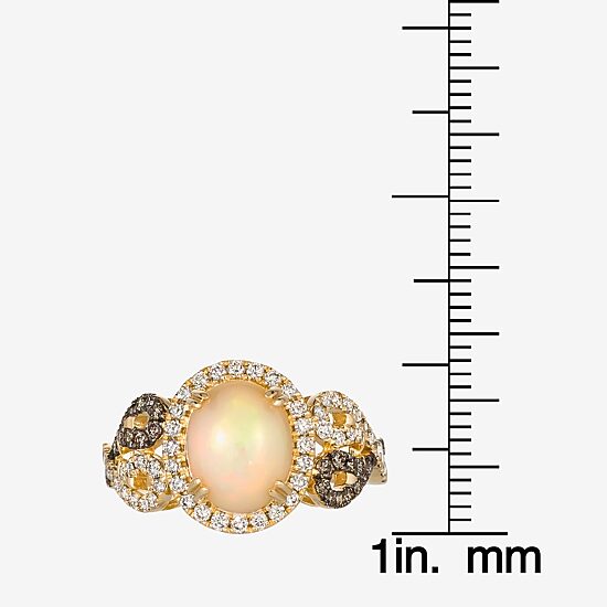 Le Vian® Grand Sample Sale™ Ring featuring 1 1/5 CT. Neopolitan Opal™ 1/5 CT. Chocolate Diamonds® 3/8 CT. Nude Diamonds™ set in 14K Honey Gold™