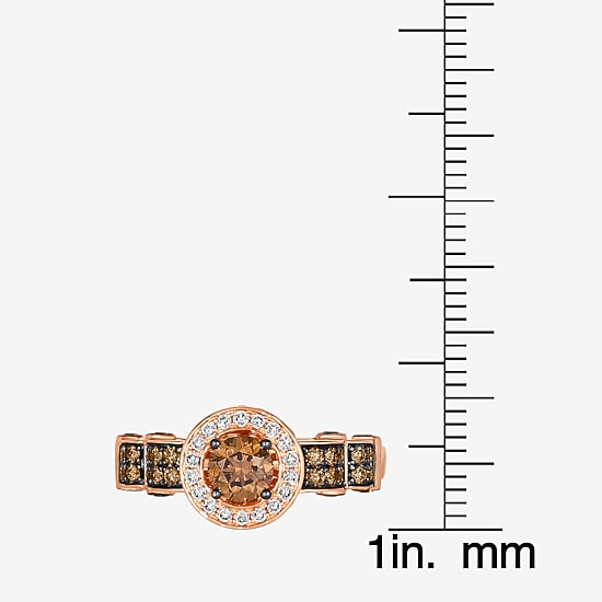 Le Vian® Ring featuring 1 1/10 cts. Chocolate Diamonds® 1/8 cts. Nude Diamonds™ set in 14K Vanilla, Honey or Strawberry Gold®