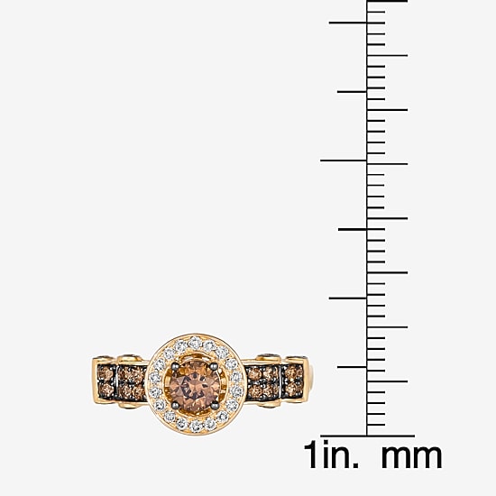 Le Vian® Ring featuring 1 1/10 cts. Chocolate Diamonds® 1/8 cts. Nude Diamonds™ set in 14K Vanilla, Honey or Strawberry Gold®