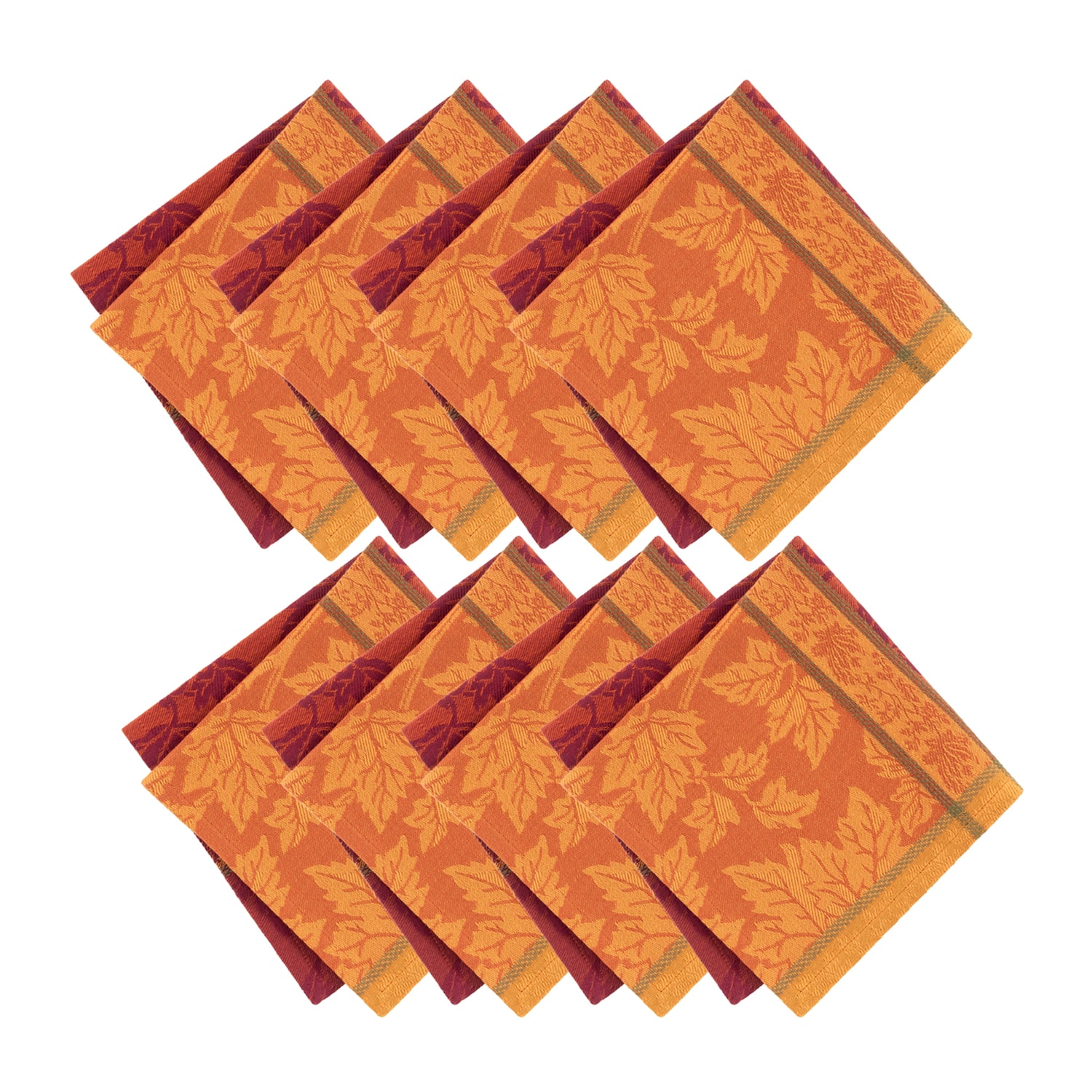 Threadmade Maplewood Jacquard Harvest Cotton Napkins 8-pc. Napkins