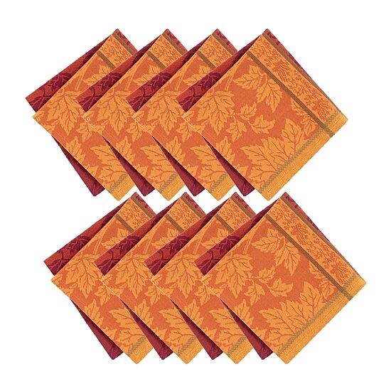 Threadmade Maplewood Jacquard Harvest Cotton Napkins 8-pc. Napkins