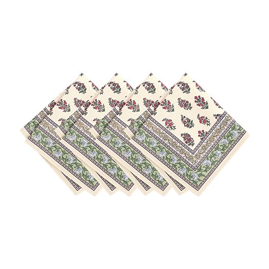 Elrene Home Fashions Nomad Harvest Block Print 4-pc. Napkins