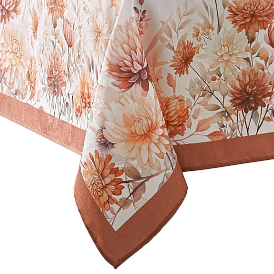 Threadmade Autumn Blooms Rectangle Tablecloth