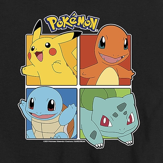 Pikachu Charmander Squirtle Bulbasaur Little & Big Kid Boys Crew Neck Short Sleeve Regular Fit Pokemon Graphic T-Shirt
