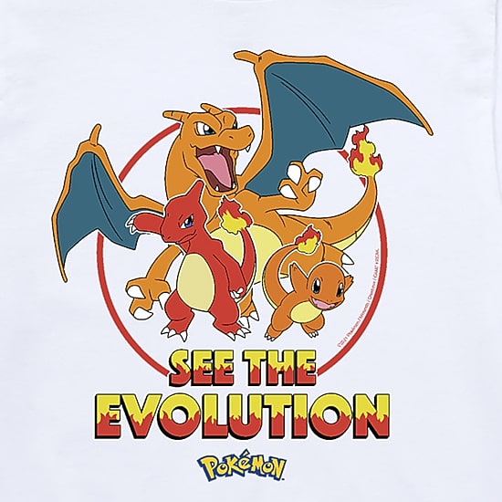 Charmander Evolutions Little & Big Kid Boys Crew Neck Short Sleeve Regular Fit Pokemon Graphic T-Shirt
