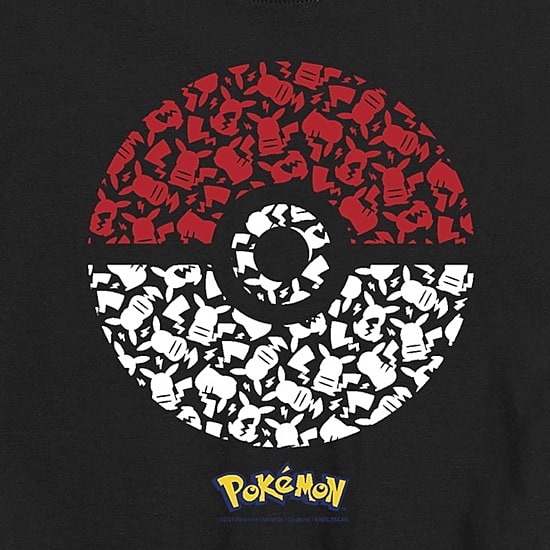 Pikachu Pokeball Little & Big Kid Boys Crew Neck Short Sleeve Regular Fit Pokemon Graphic T-Shirt