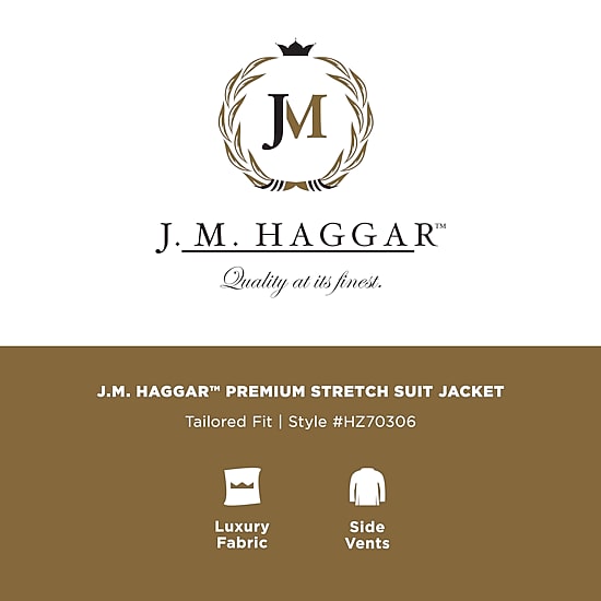 Haggar JMH Tailored Mens Modern Fit Plaid Suit Jacket