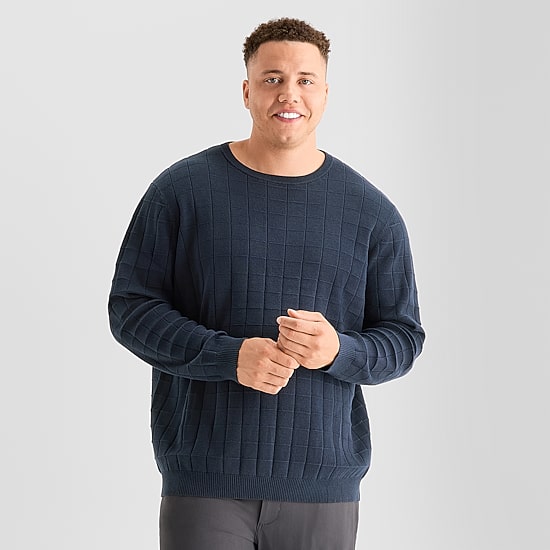 Stylus Big and Tall Mens Crew Neck Long Sleeve Pullover Sweater