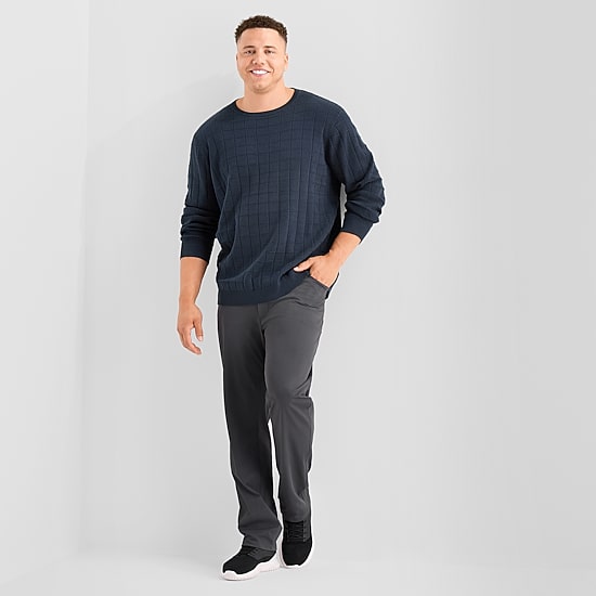 Stylus Big and Tall Mens Crew Neck Long Sleeve Pullover Sweater