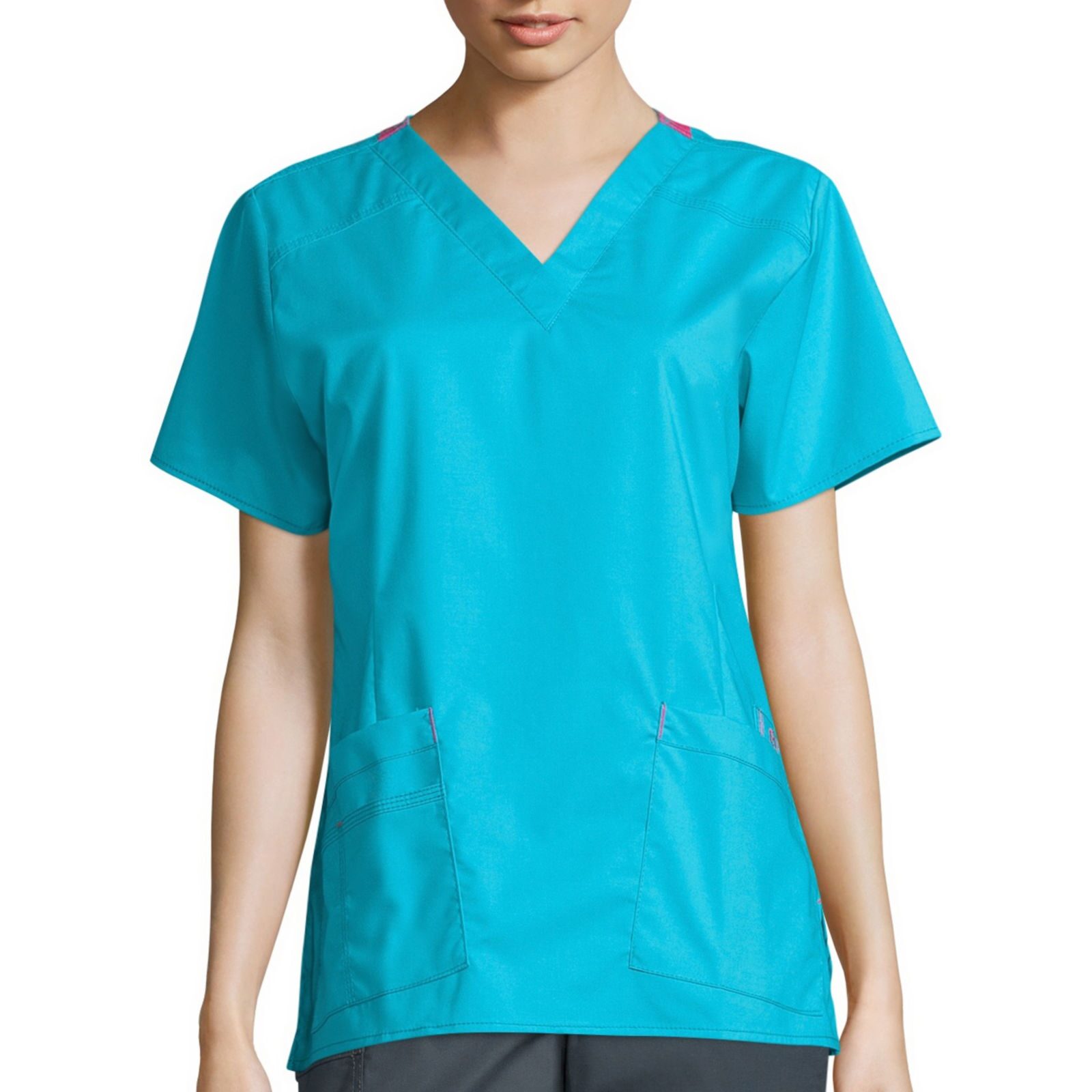 Wink® Wonderflex Verity Womens V Neck Short Sleeve Tag Free Scrub Top