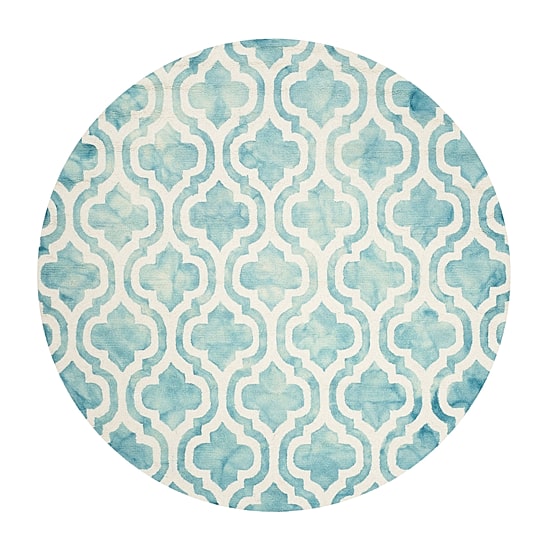 Safavieh Dip Dye Collection Elfrida Geometric Round Area Rug