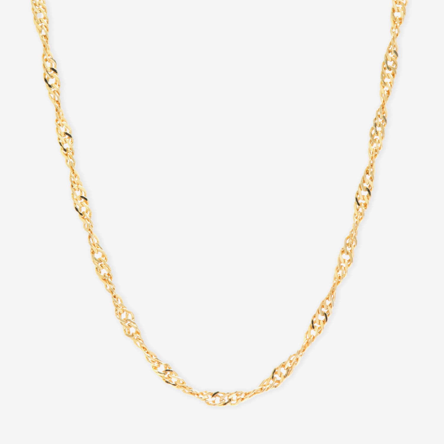 Silver Reflections 24K Gold Over Brass 18-24" Chain Necklace