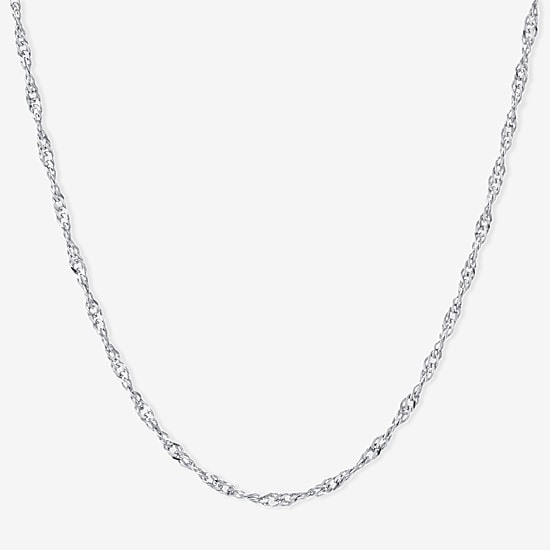Silver Treasures Made In Italy Sterling Silver 16-30" Twist Chain Necklace