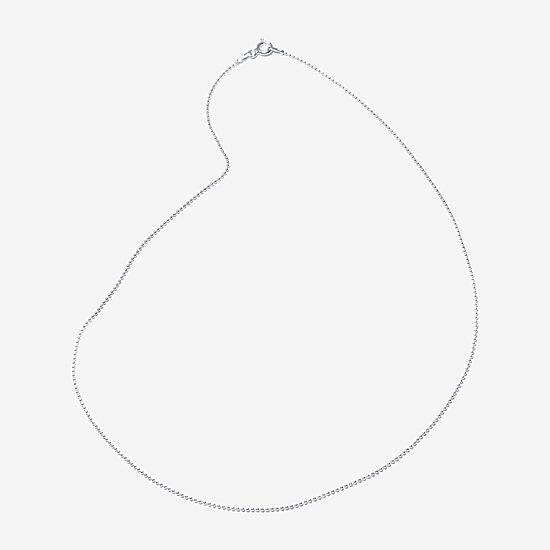 Silver Treasures Made In Italy Womens Sterling Silver 16 Inch Bead Chain Necklace