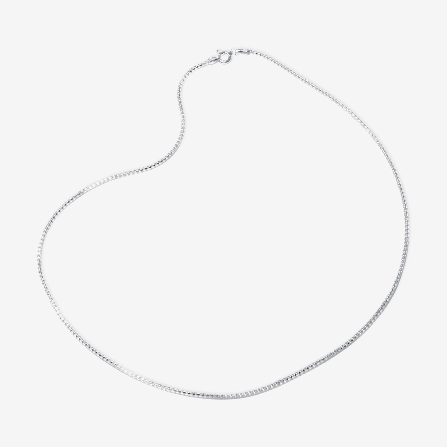 Silver Treasures Made in Italy Sterling Silver 16-30" Diamond-Cut Popcorn Chain
