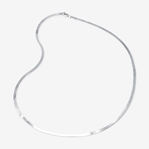 Silver Treasures Made in Italy Sterling Silver 16-30" Herringbone Chain Necklace, One Size
