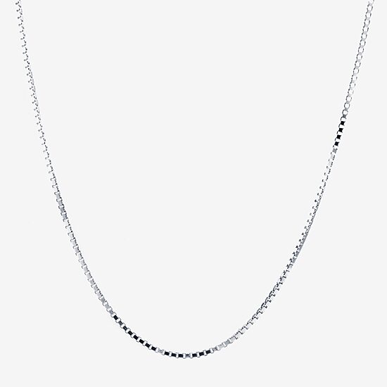 Silver Treasures Made in Italy Sterling Silver 16-30" Box Chain Necklace