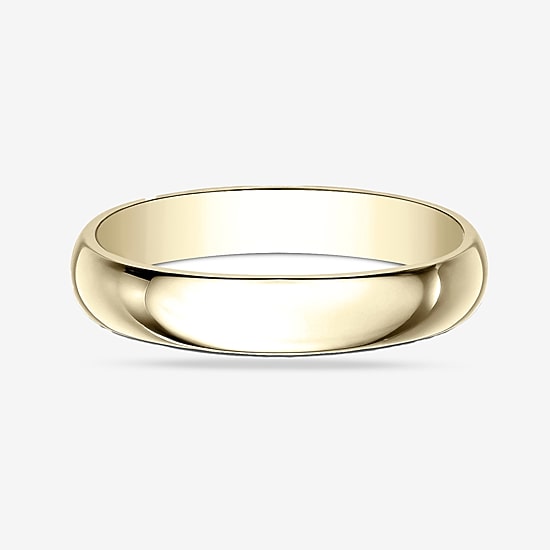 Mens 4MM 10K Gold Wedding Band