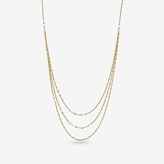 Gold Addiction Womens 14K Gold 17 Inch Link Necklace