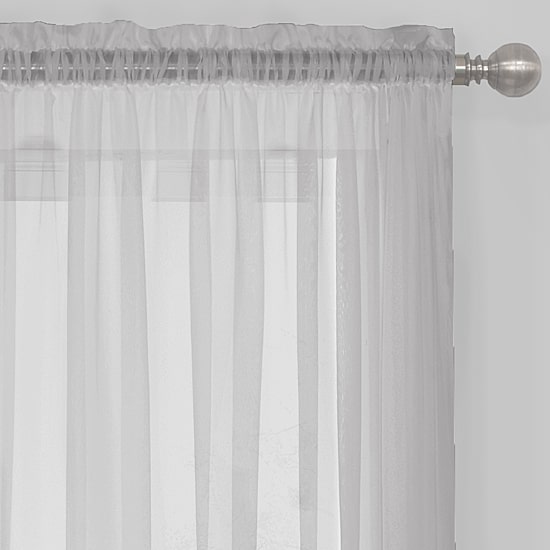 Regal Home Solid Voile Rod Pocket Sheer Single Curtain Panel