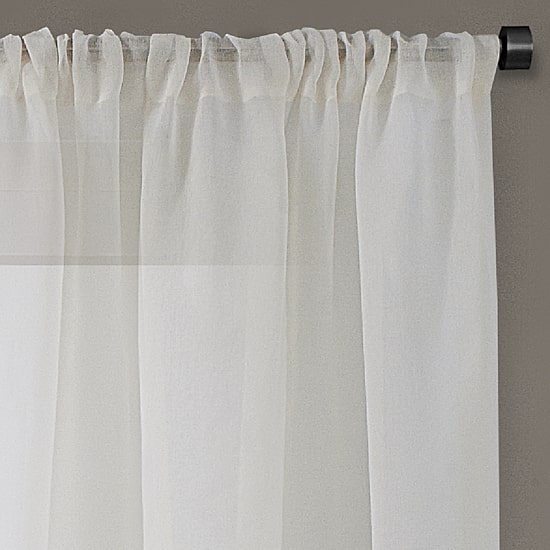 Regal Home Meadow Solid Rod Pocket Sheer Single Curtain Panel