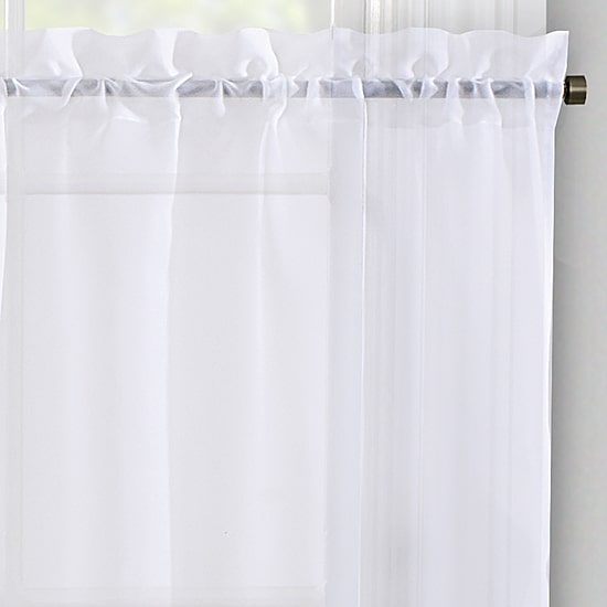 Regal Home Voile Solid 2-pc. Rod Pocket Window Tier