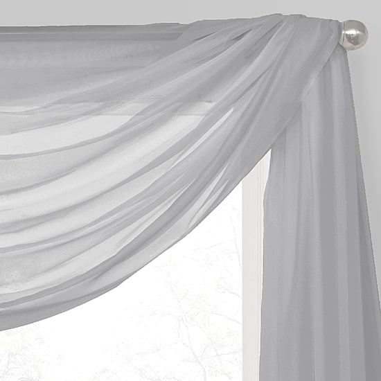 Regal Home Voile Solid Scarf Valance