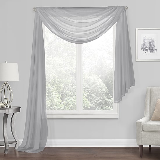 Regal Home Voile Solid Scarf Valance