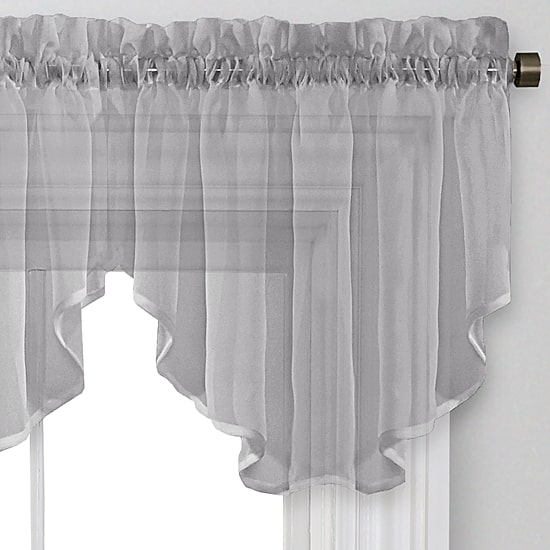 Regal Home Voile Solid Rod Pocket Ascot Valance