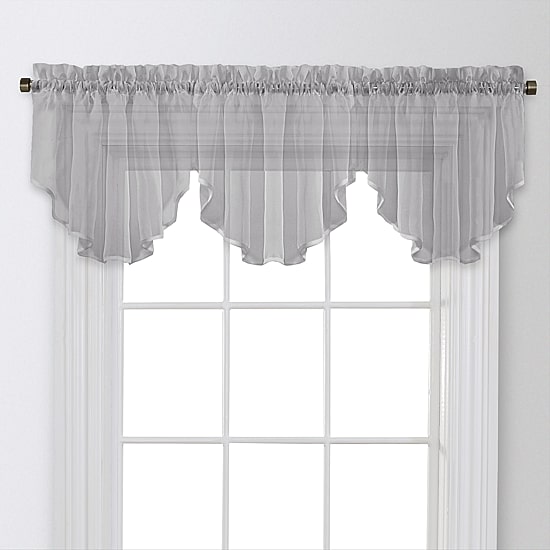 Regal Home Voile Solid Rod Pocket Ascot Valance