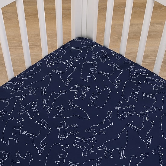 Nojo Super Soft Animal Constellation Crib Sheet