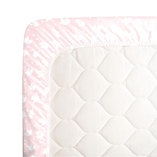 Nojo Pink Elephant Mini Crib Sheet