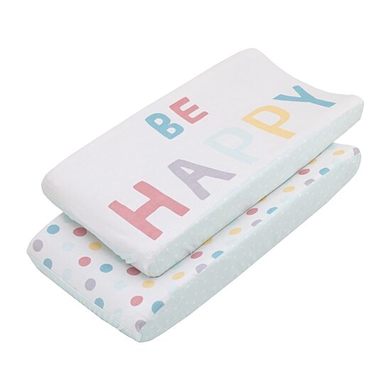 Nojo Be Happy 2 Pack Changing Pad Cover