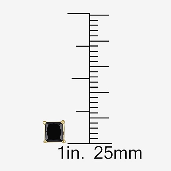1 CT. T.W. Natural Black Diamond 10K Gold 4.7mm Stud Earrings